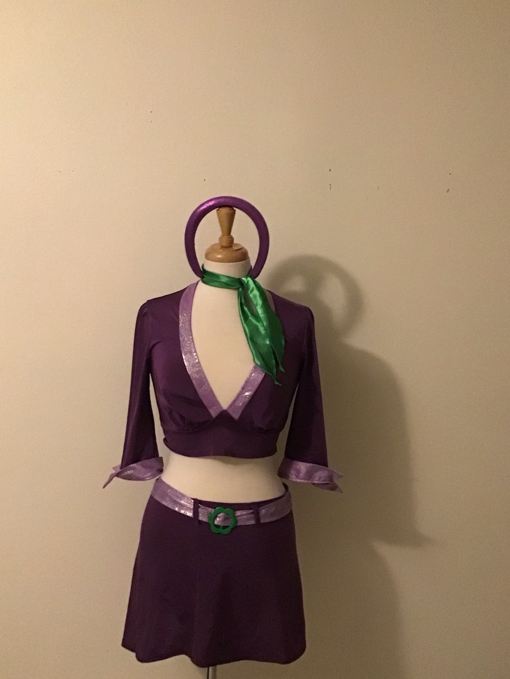 Purple and Green Girls' Costume Two-Piece Set